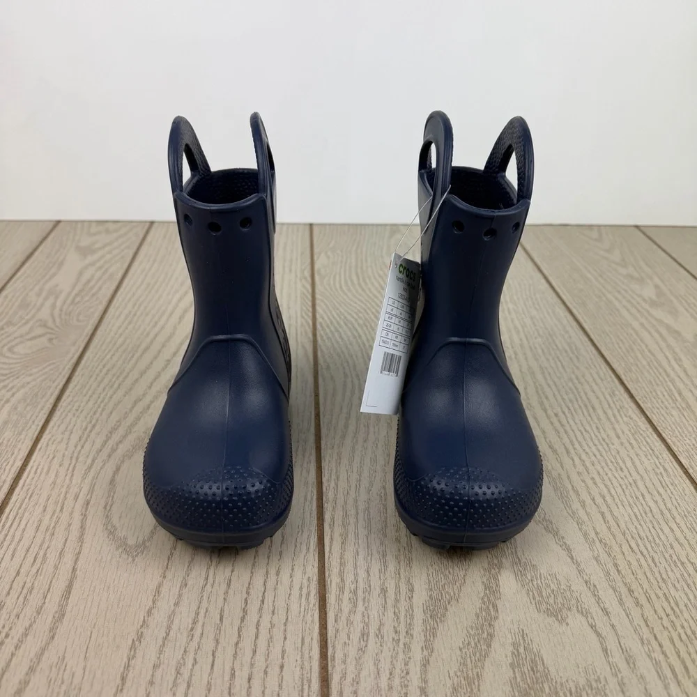 Crocs Kids’ Handle It Rain Boots c9 Navy Blue $45 Children's Shoes